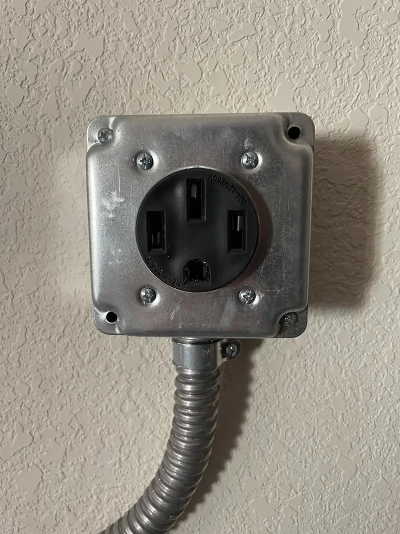 NEMA 14-50 outlet installed for Electrical Panel Upgrade in Harlingen